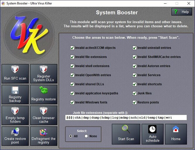 Windows system booster